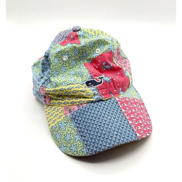 Vineyard Vines Hat Cap Adult Whale OSFM Adjustable Color Block Patch - Picture 1 of 4